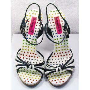 Betsey Johnson Rainbow Dots Heels w/ charms